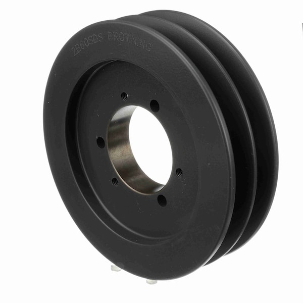 2 Groove Cast Iron Bushed Bore Multiple Sheave, 2B60SDS